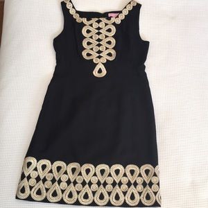 Black and gold Lilly Pulitzer dress